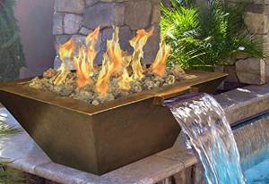 40 Inch HPC Sedona Copper Bowl Fire Pit Match Lit – Natural Gas